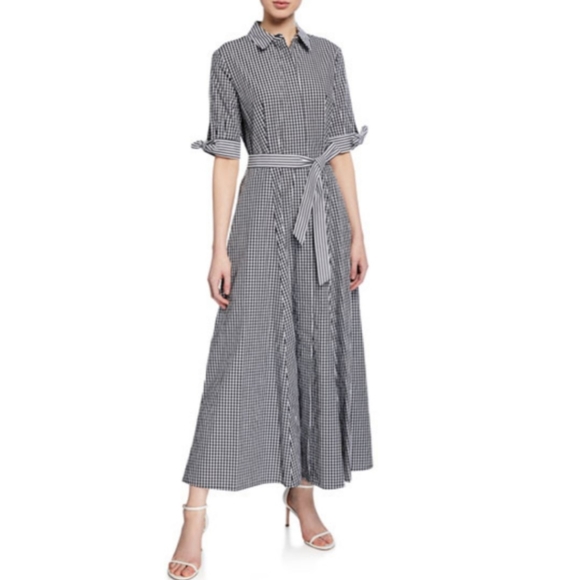 calvin klein gingham shirtdress